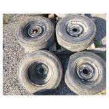 4 Duro Trailer Tires on 4-Hole Rims 4 Duro Trailer Tires on 4-Hole Rims
