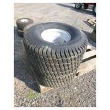 2 Carlisle Turfmaster Tires on Rims 2 Carlisle Turfmaster Tires on Rims