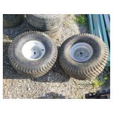 2 Carlisle Turfmaster Tires on Rims 2 Carlisle Turfmaster Tires on Rims
