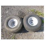 2 Carlisle Turf Saver Tires on Rims 2 Carlisle Turf Saver Tires on Rims