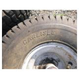 2 Carlisle Turf Saver Tires on Rims 2 Carlisle Turf Saver Tires on Rims