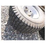 2 Carlisle Turf Saver Tires on Rims 2 Carlisle Turf Saver Tires on Rims
