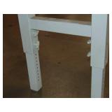 Adjustable Height Steel  Bench with Wood Top 27x72 Inch