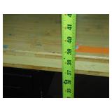 Adjustable Height Steel  Bench with Wood Top 27x72 Inch