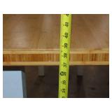 Adjustable Height Steel  Bench with Wood Top 27x72 Inch