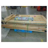 Five 4 foot x 8 foot Carts with Handles and Wheels