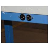 Adjustable Height Heavy Duty Steel  Bench 30x72 Inch with Power Strip