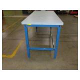 Adjustable Height Heavy Duty Steel  Bench 30x72 Inch with Power Strip