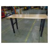 Gladiator 6 ft. Adjustable Height Birch Top Workbench