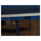 30x96 Inch Global Industrial Adjustable Height Heavy Duty Workbenches with Power with 2 Shelfs