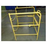 Collapsible Manhole Guard Rail, 33 in x 33 in x 3 1/2 ft, Steel, Yellow