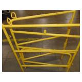 Collapsible Manhole Guard Rail, 33 in x 33 in x 3 1/2 ft, Steel, Yellow