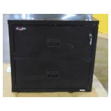 FireKing Lateral Fire-Resistant File Cabinet - 2 Drawer, Black