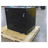FireKing Lateral Fire-Resistant File Cabinet - 2 Drawer, Black