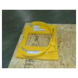 Vestil DGS-55-D Steel Deluxe Single Drum Gripper 55 Gallon 43-3/16 In x 28 In x 7-1/8 In 1500 Lb. Capacity, Yellow