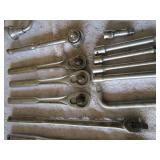 Mixed Lot of Breaker Bars, Ratchets, Ratchet Extensions, and Speed Wrenches