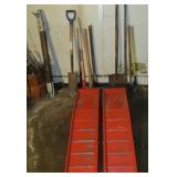 Mixed Lot of hand Tools and Car Ramps