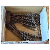 Mixed Lot of Vintage Hand Drills with Bits