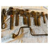 Vintage Pipe Wrenches and Hand Tools