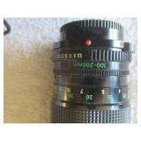 Canon AE-1 35mm Camera with Accessories, Case, Tripod and Nikon Binoculars