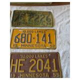 Vintage Minnesota License Plates