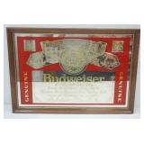 Budweiser King of Beers Mirror 18" tall by 26" wide
