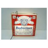 Vintage Budweiser Hanging Light Sign 17"x 16"x6"