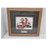 Earnhardt Sr. & Jr. #3 & #8 Framed & Matted 19"x17"