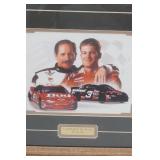 Earnhardt Sr. & Jr. #3 & #8 Framed & Matted 19"x17"