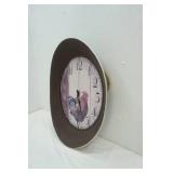Hanging Rooster Clock 25"x18"x3.5" metal