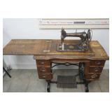 Antique White Sewing Machine