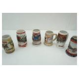 Budweiser Clydesdale Holiday Steins 5ct & 1ct Evolution of the Budweiser Label 1999 State Convention Stein