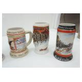Budweiser Clydesdale Holiday Steins 5ct & 1ct Evolution of the Budweiser Label 1999 State Convention Stein
