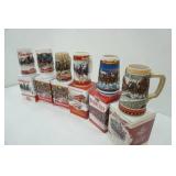 6ct Budweiser Clydesdale Holiday Steins