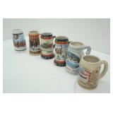 Budweiser & Coors Holiday Steins 6ct
