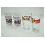 Collectible Budweiser Glasses 4ct