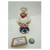 Chef Statue Ring Bell For Service 16.5" tall