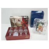 Crystal Stemmed Glasses & Photo Frame