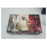 Crystal Stemmed Glasses & Photo Frame