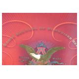 Budweiser Limited Edition 1qt Bottle & 4 Beer Glasses. 2000