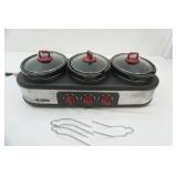 Bella 3 x 1.5qt Triple Slow Cooker