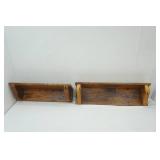 2 Wooden Shelves