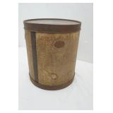 Antique/Vintage Metal Drum 15" tall by 13" diameter