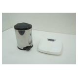 Small Trash Can & Bathroom Scale