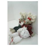 Christmas stuffed Reindeer 15" tall (when sitting)