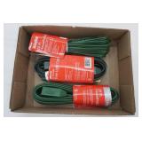 NEW 3ct 20ft household extension cords
