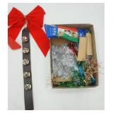 Red Bow with Bells & Tinsel