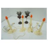Vintage Window Candles & Decorative Metal Candle Holders