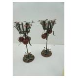 Vintage Window Candles & Decorative Metal Candle Holders