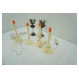 Vintage Window Candles & Decorative Metal Candle Holders